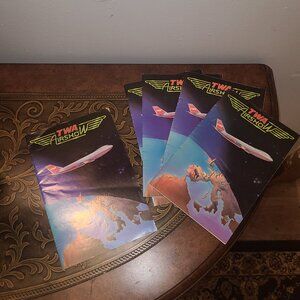 Lot of 5 TWA Airshow Vintage 1986 Activity Books Flying Memorabilia